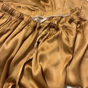 Silk wide leg pants, Vancouver-made by Jessaica Reddit, size variable